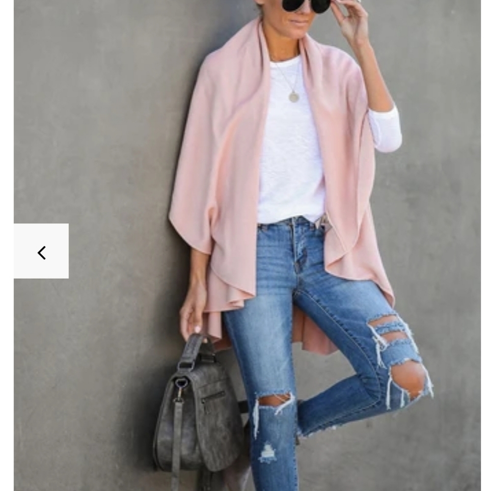 LT PINK VEST/SWEATER NEW 1 SZ. ONLY 1